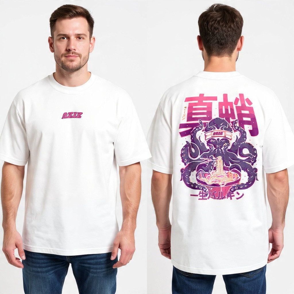 [Camiseta Premium em Algodão Puro]VU Camiseta Oversized Carboctopus Academia Streetwear 100% Algodão unisexx