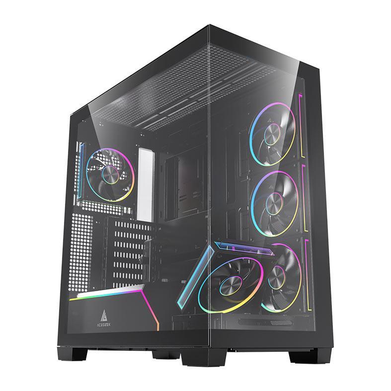Gabinete Gamer Acegeek Nebula Pro, Mid-Tower, Lateral de Vidro, Preto, AG-NEBULA-PRO-BK