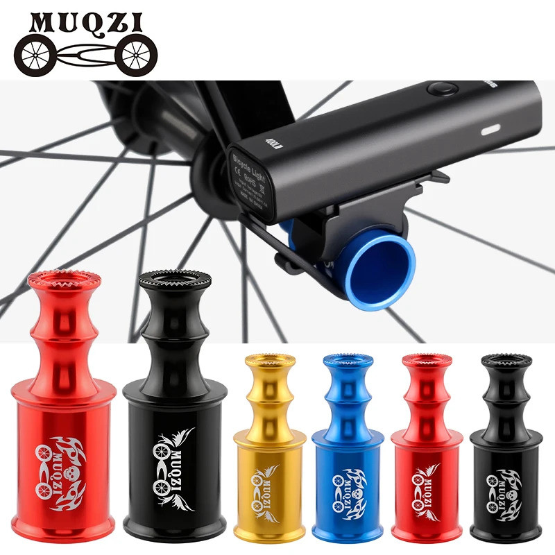MUQZI M5 suporte de luz de eixo de liberação rápida, adaptador de suporte de luz de bicicleta dianteiro/traseiro, suport