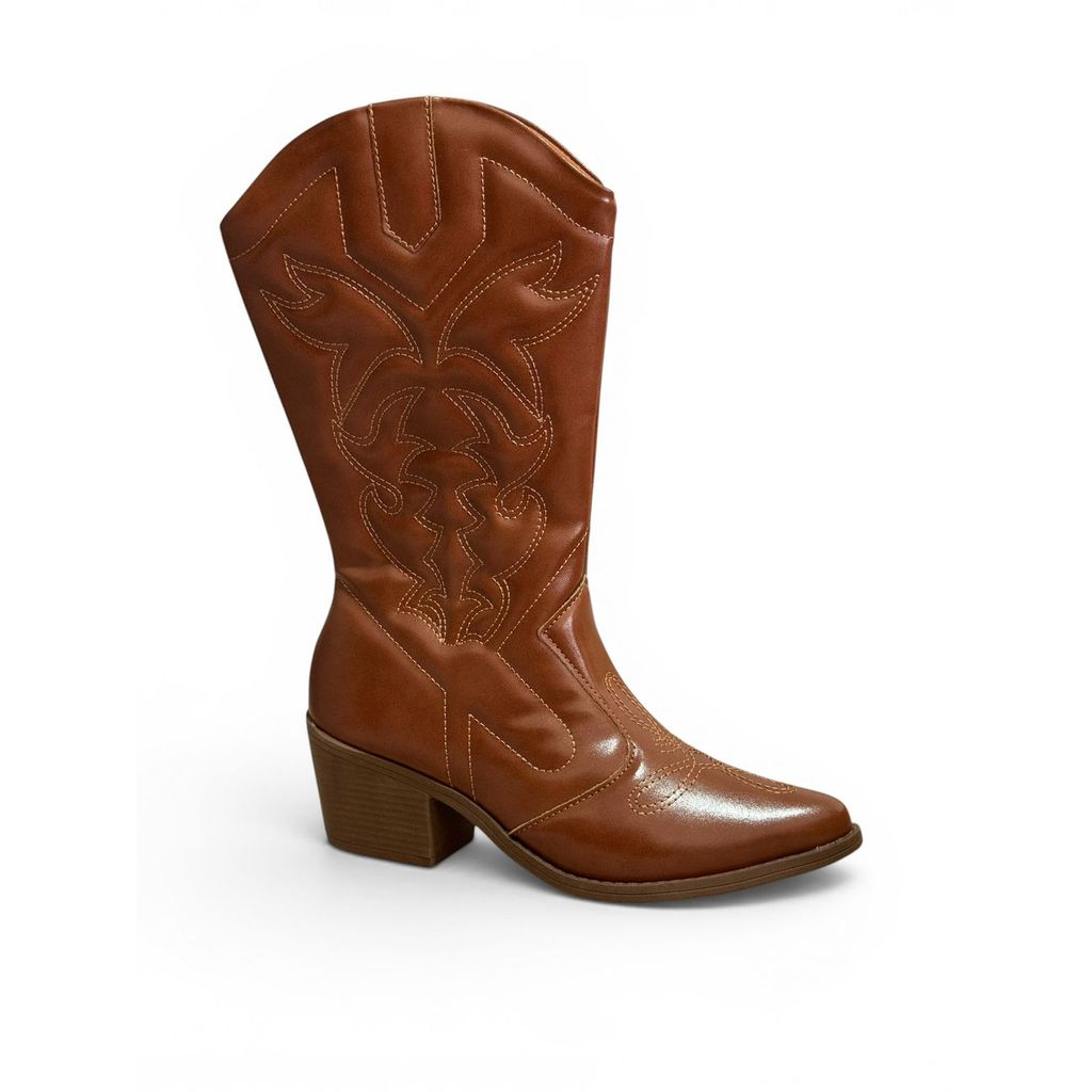 Bota Country Cano Médio Salto 6cm