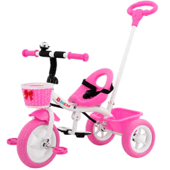 Triciclo de Passeio Andador Biemme Little Trike Comfort Rosa