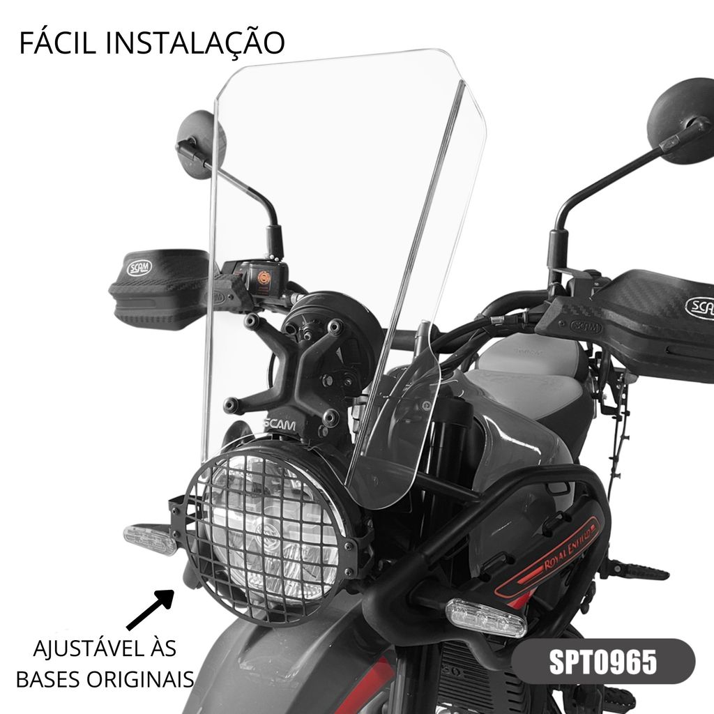 Bolha Alta Policarbonato Royal Enfield Himalayan 450 2025 — imagem 2 de 2