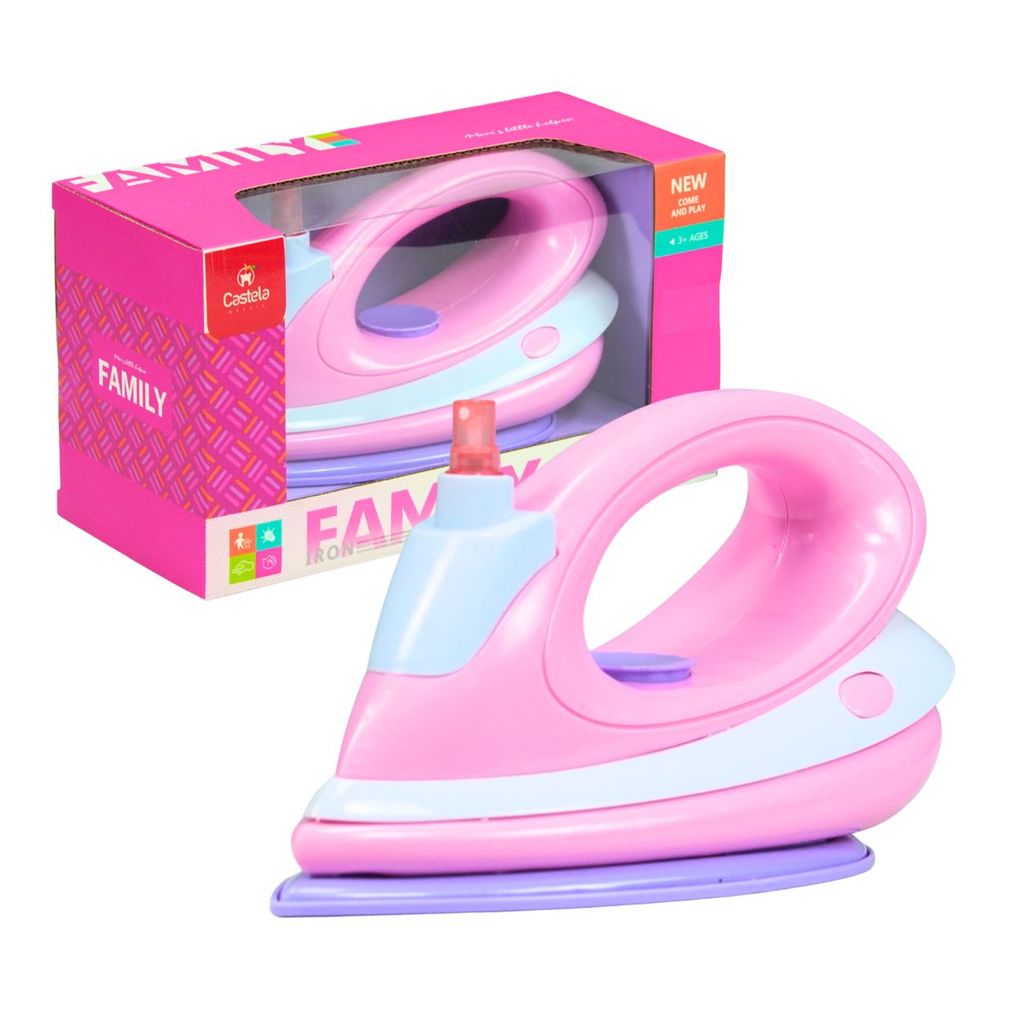 Brinquedo Ferro De Passar Com Luz Som e Fumaça - Castela