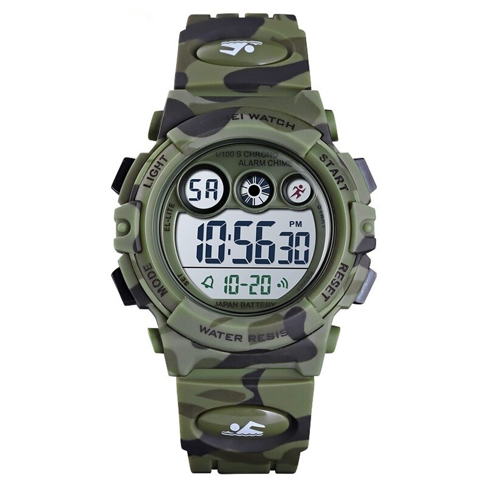 Relógio Menino Skmei Digital 1547 Verde Camuflado