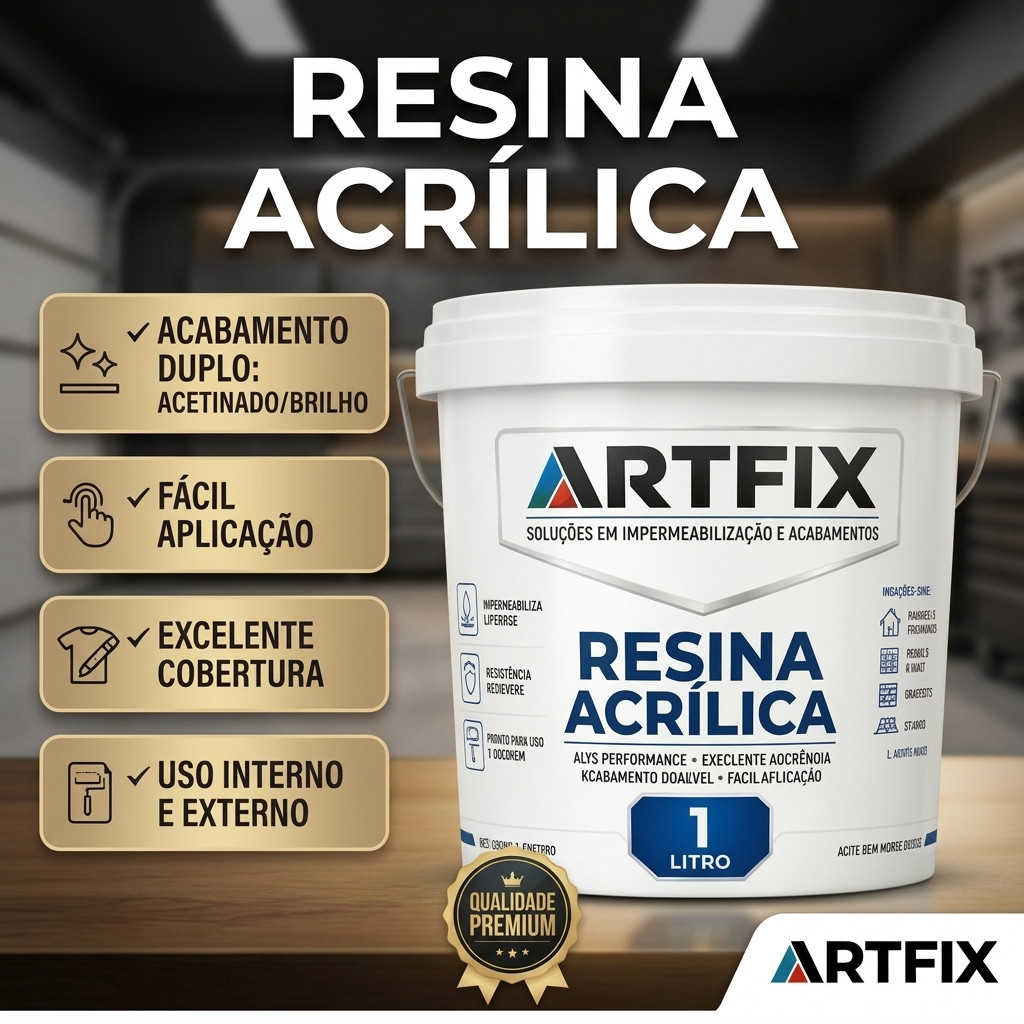QUEIMA DE ESTOQUE - Resina Acrílica 1L e 3,6 L para Telhas e Tijolos - Impermeabilizante Acetinada ou Brilhante