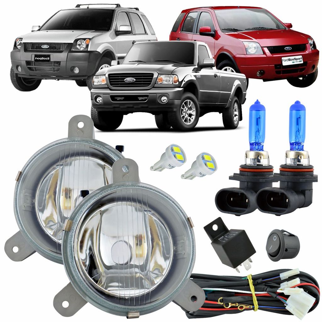 Kit Ford Milha Vidro + Chicote Ranger 2005 A 2011 E Ecosport 2003 A 2007 +Lampadas