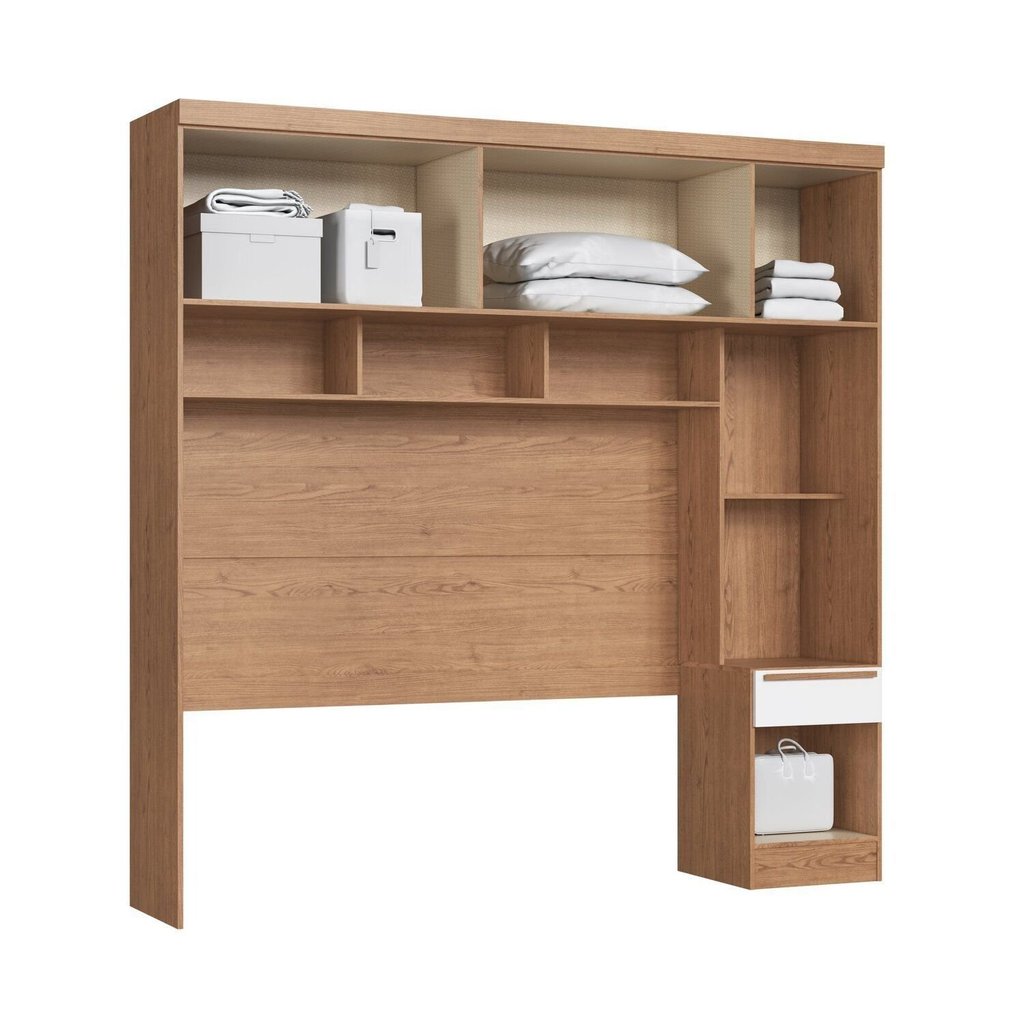 Guarda-roupa Modulado Casal 10 Portas 3 Gavetas Cedro/Branco