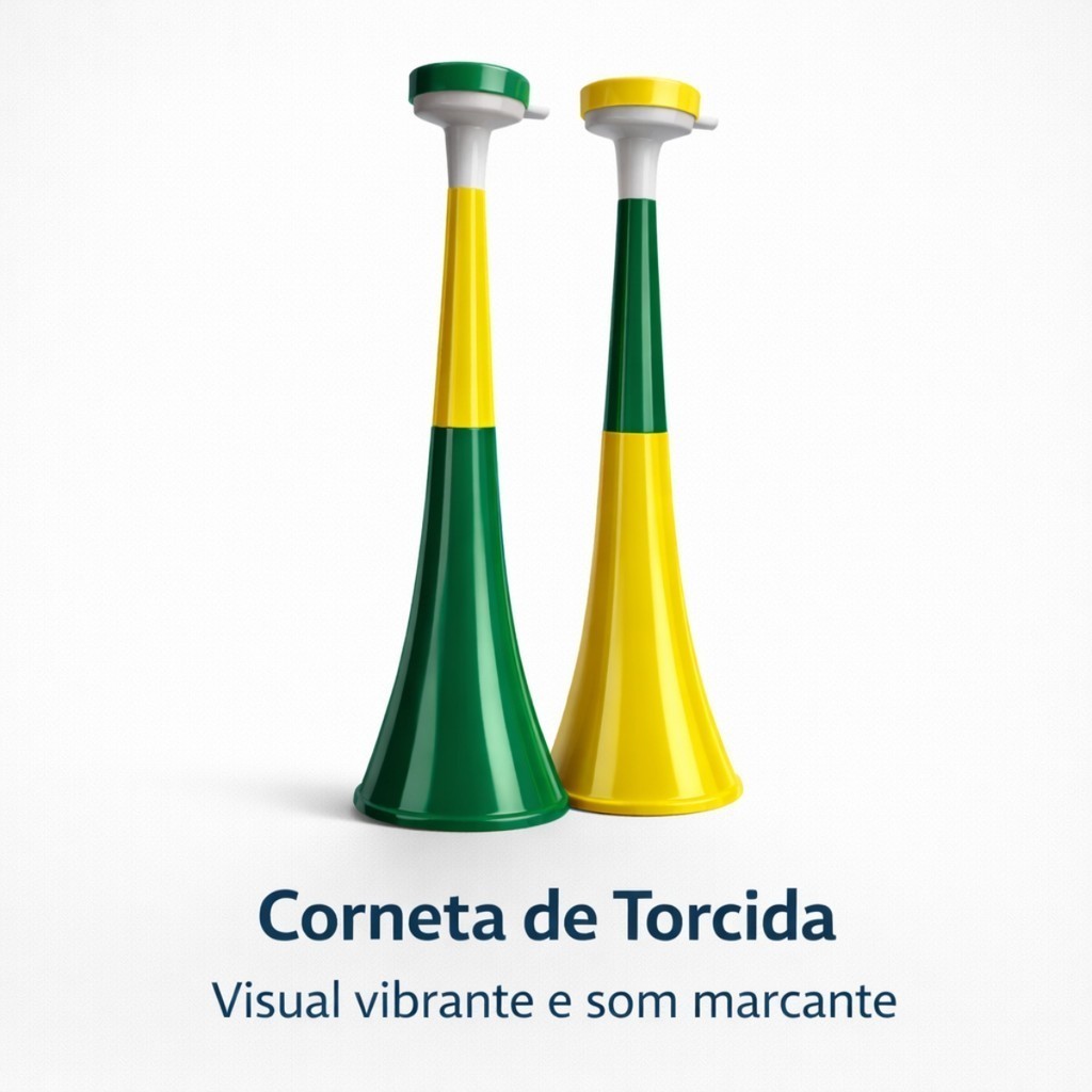 Corneta do Brasil Para Torcida - 50cm Copa do Mundo Instrumento Musical