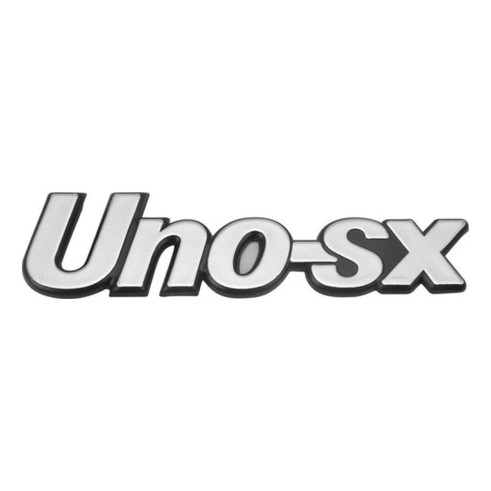 Emblema Uno SX do Porta Malas Uno 1986 a 1992 com Fundo Preto