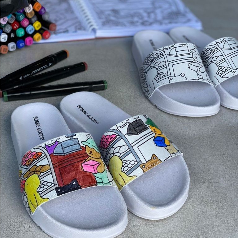 Chinelo Infantil Para Criança Personalizar, Pintar Com Canetinha Chinelinho ; Goods Infantil Floribella