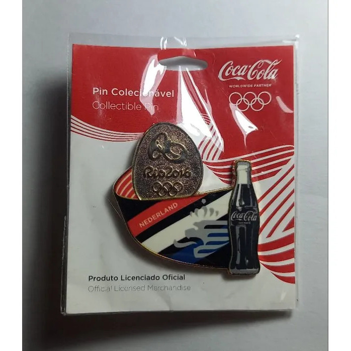 Pin  Coca-cola  Rio 2016 - Holanda. Elimatec Moedas Antigas.
