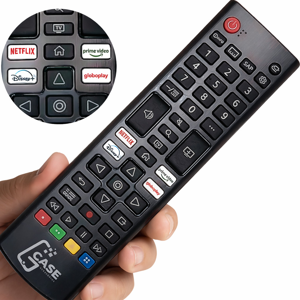 Controle Remoto Para Tv LG Smart 4k Universal Com Teclas *Netflix, Prime Video, Disney+ e Globo Play Compativel....>>><