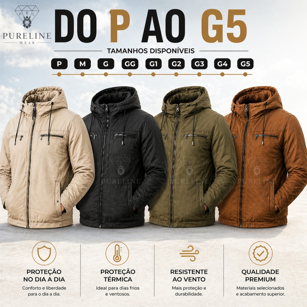 Jaqueta De Sarja Masculina Toda Forrada Por Dentro Com Capus Removível P ao G5 Plus size