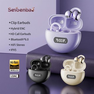 Senbenbao Fones De Ouvido Q71 Bluetooth Com Clipe BT 6.0 HD Chamada ENC Cancelamento De Ruído LED Power Display Bateria