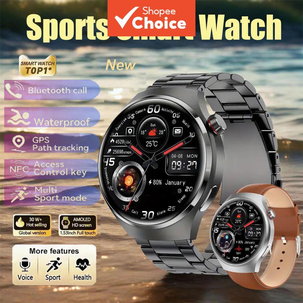 Para Relógio Inteligente Redondo Huawei 2025 Novo Relógio Inteligente Masculino NFC S10 Pro GPS Tela 360*360 HD AMOLED
