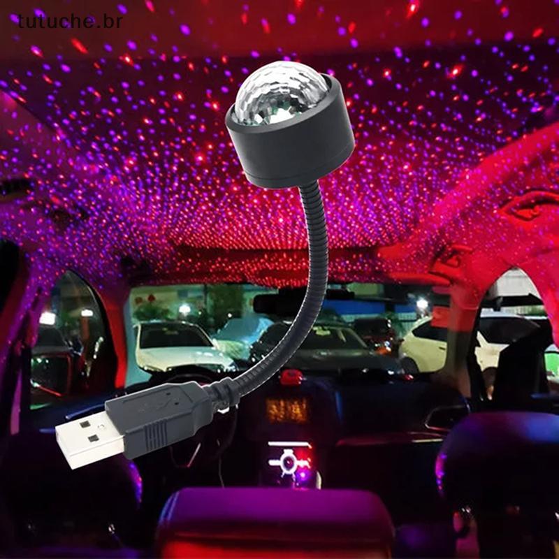 TU Multicolor Vermelho Mini LED Telhado De Carro Estrela Luz Noturna Projetor Atmosfera Lâmpada De Palco USB Decorativa