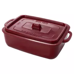 Pote Panelinha Hermético Supreme Vermelho 1,2 L Mini Caçarola Ramekin Plástico Retangular Plasútil