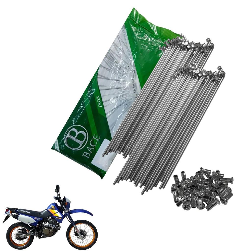 Jogo Raio Roda Honda Xlx350 Xlx 350 Traseiro Inox 3,5mm Bace Honda