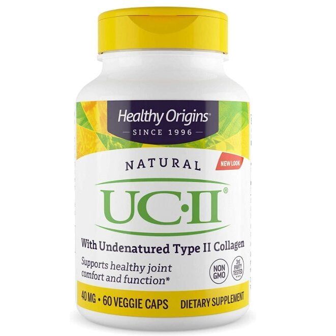 UC-II 40mg, Colágeno Tipo 2, 60 Cápsulas, Healthy Origins