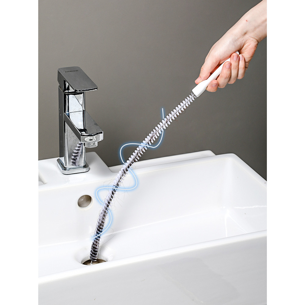 Desbloqueador de tubos para limpeza de pelos de esgoto, escova de limpeza para pia, solução para tubos de água. 4625