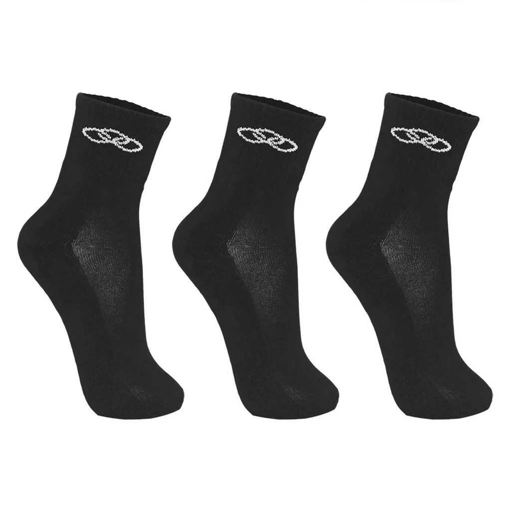 Meia Olympikus Tripack Cano Médio 3 Pares Preto - Feminino