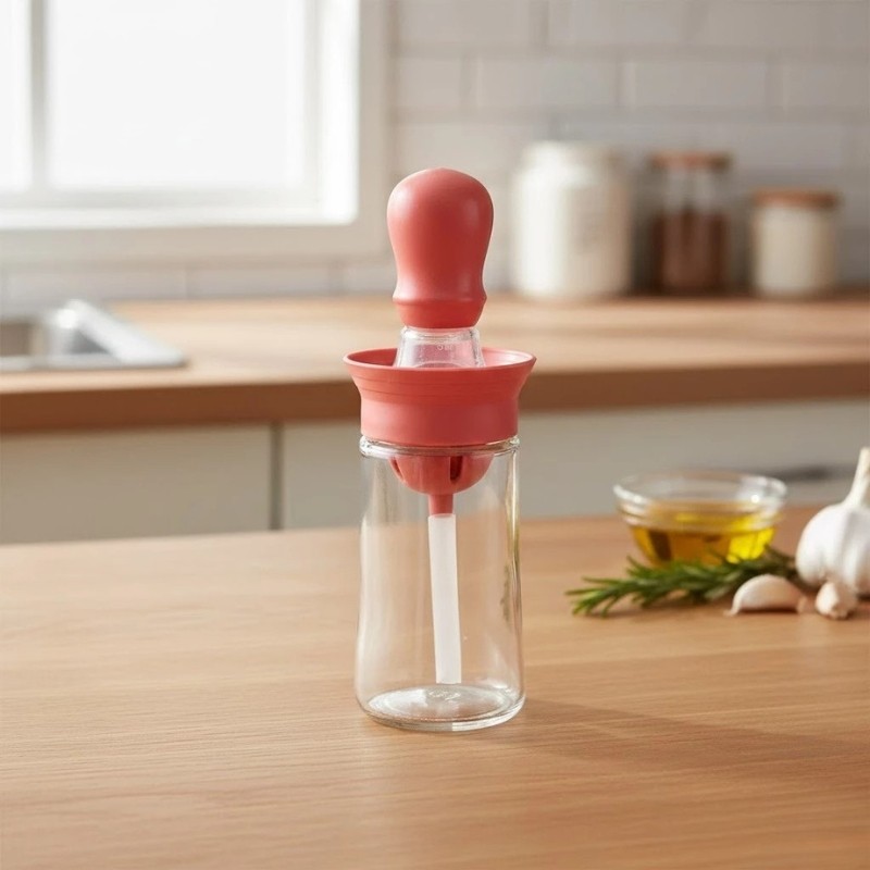 Porta azeite Dispenser Para Oleo Azeite Vinagre Com Pincel Culinário De Silicone OI0391
