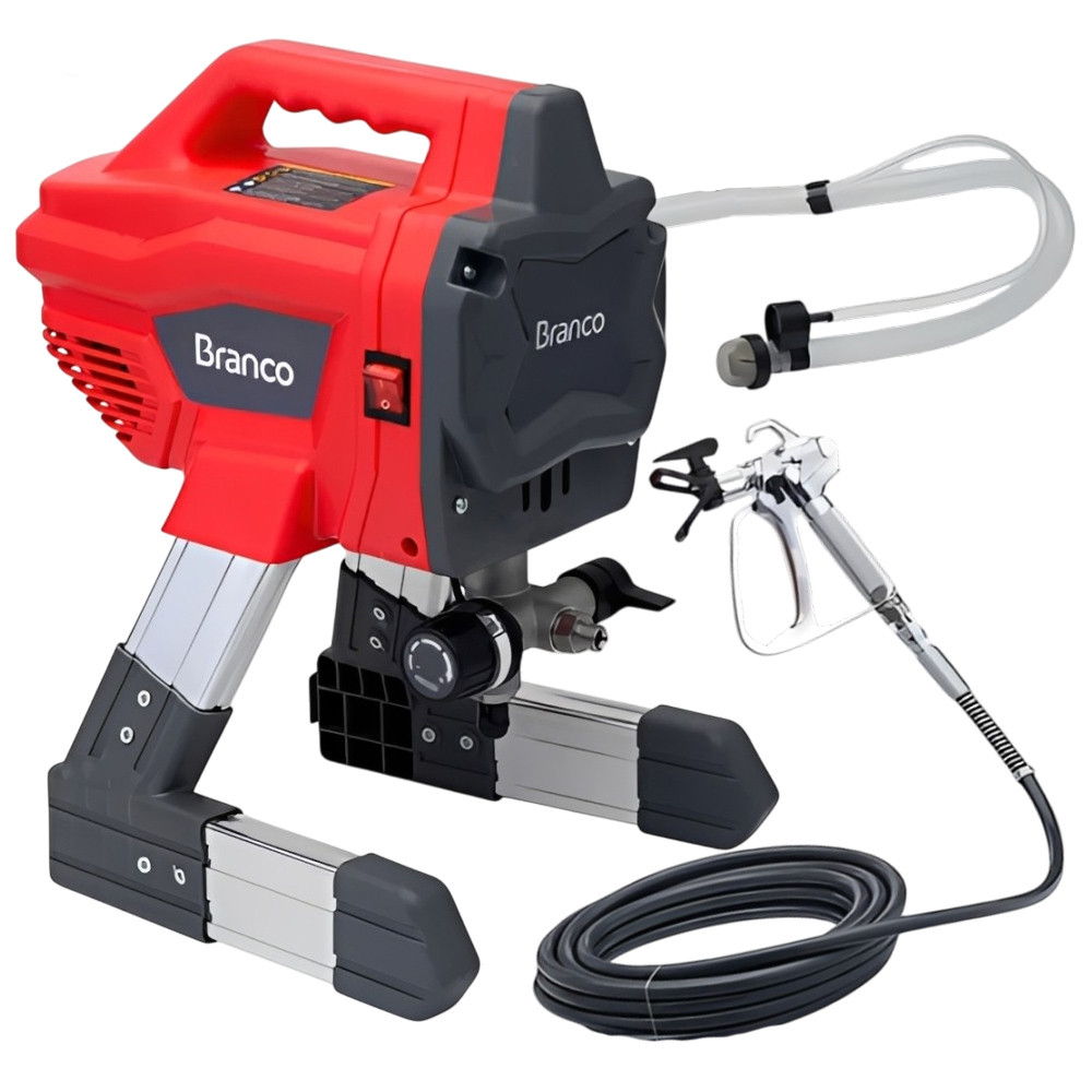 Maquina de Pintura Airless Profissional Potência 650W Pressão 2900 Psi Branco Motores BPA 900