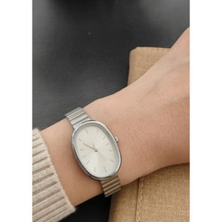 Relógio Feminino de Aço inoxidável Oval Madalena  Acessórios Femininos Elegante Moda fashion Elegante Dourado e Prata