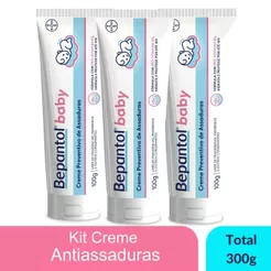 Kit 3 Creme Pomada de Assadura VitB5 100g Cada Bepantol Baby