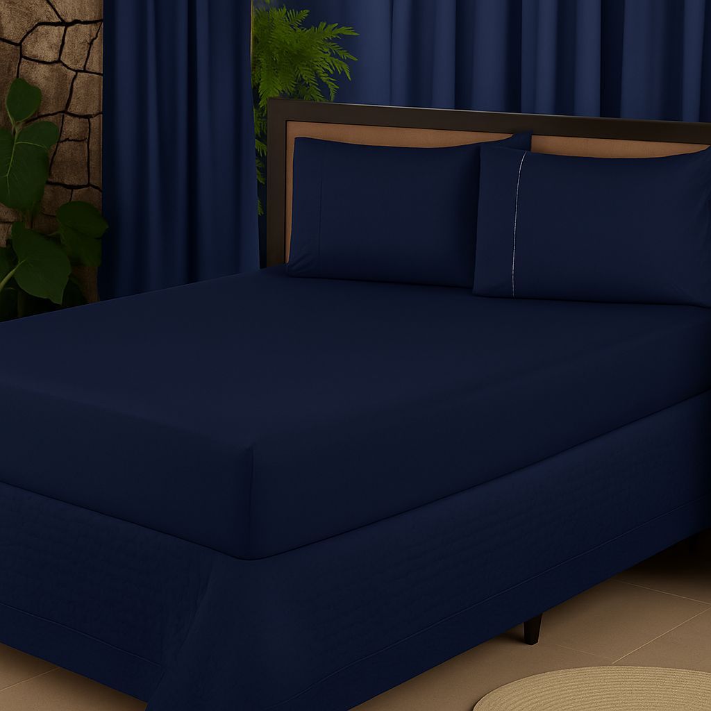 Kit Jogo de Lençol Micropercal 400 Fios Cama King/Queen Size/Casal Padrão Solteiro Toque Extra Macio