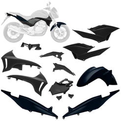 Kit Carenagem 7 Peças Plásticas Pro Tork Modelo Original Compativel com Moto Cb 300r 2010 2011 2012