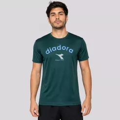 Camiseta Diadora Basic Logo Verde Petróleo