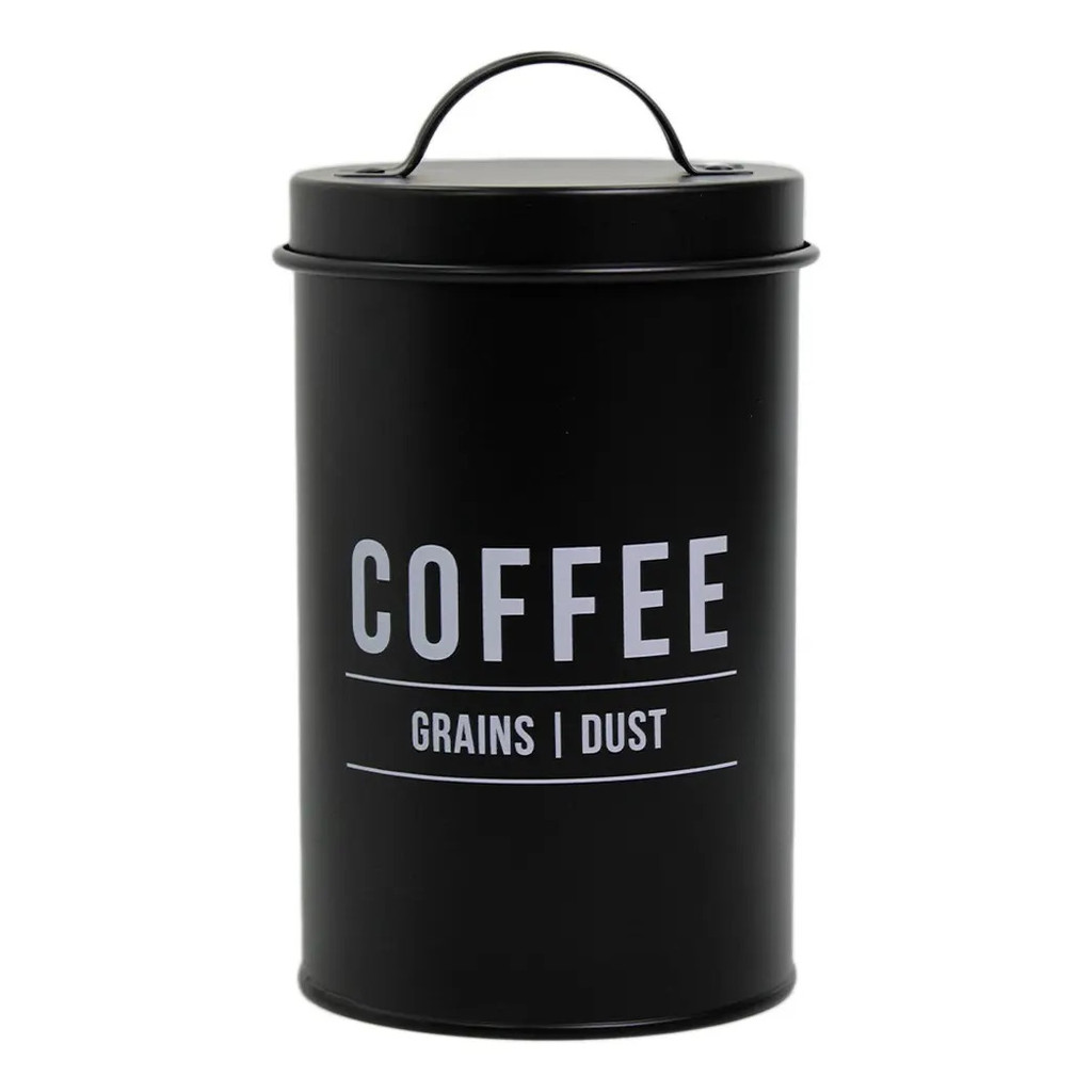 Pote Para Guardar Café De Aço Branco e Preto Manhattan 1,1Litros Hauskraft — imagem 2 de 2