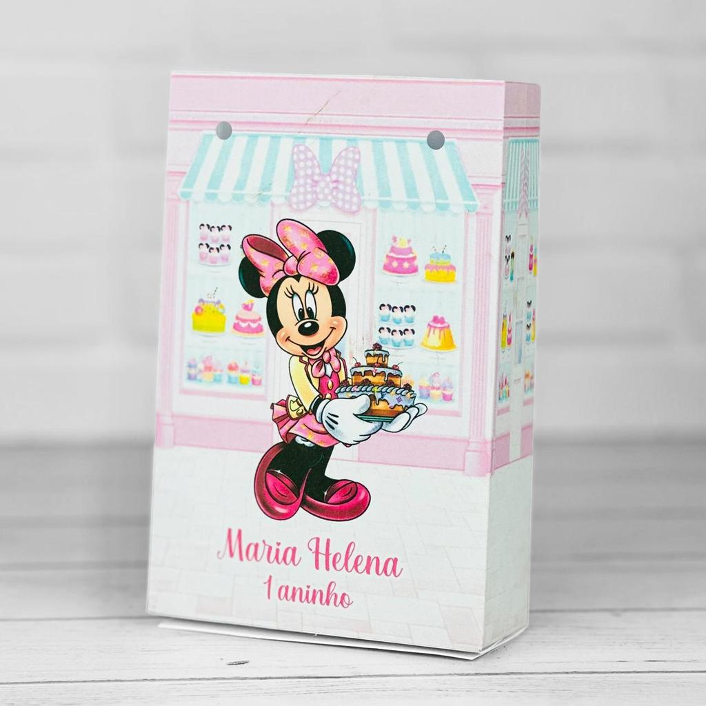 Sacolinha Personalizados MINNIE CONFEITEIRA (PEGUE E MONTE) / Lembrancinha Mimos Festa Aniversário Infantil