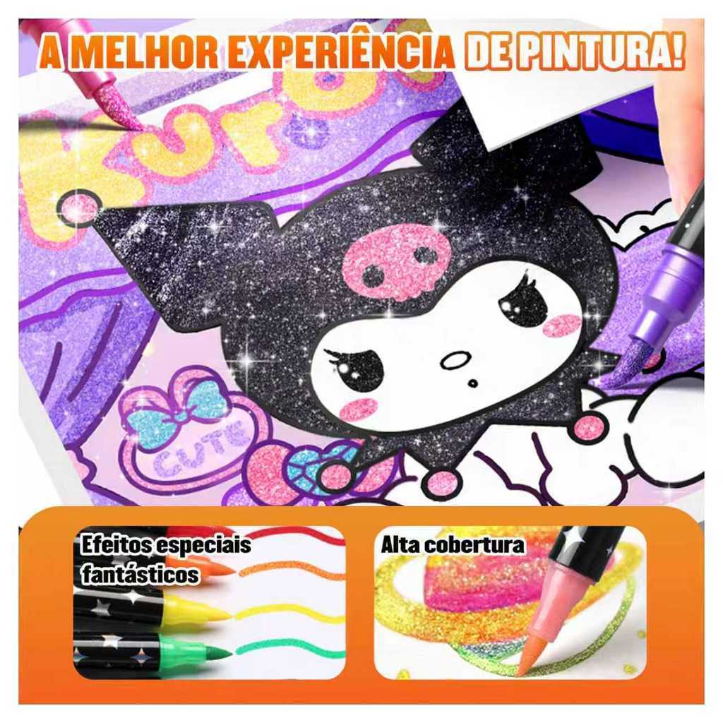 Marcador metálico 96/120 caneta de glitter de cabeça dupla marcador de cabeça dupla brilhante kit canetinhas coloridas