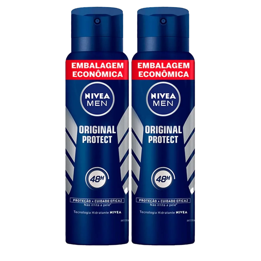 Kit Desodorante Aero Nívea Men Original Protect 200ml - 2 unidades