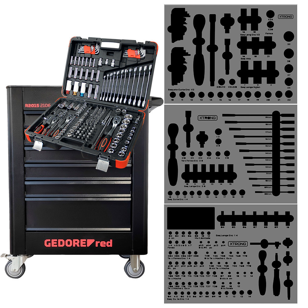 Berço em EVA para Jogo de Ferramentas Robust 5000R para Carrinho Gedore Red R20152106