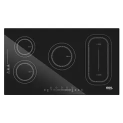 Cooktop de Indução Cinco Bocas EOS 90cm Freezone Preto 9500W ECI05EPF1 220V