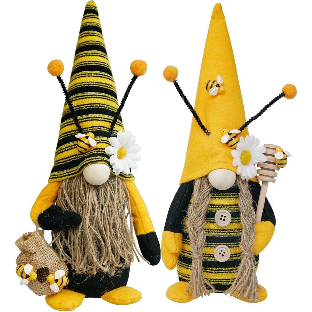 Gnomo de Pelúcia Abelha, Decoração de Abelha da Primavera, Figuras de Pelúcia dos Senhores Gnomo Tomte Elfo para o Dia d