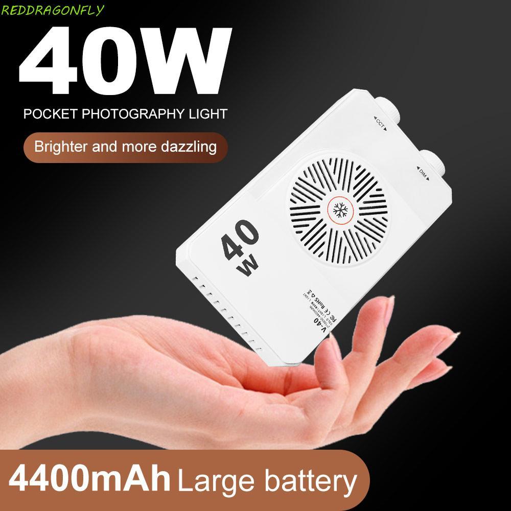 Luz De Câmera LED RDERGOYL , Mini Lâmpada De Vídeo Com Bateria De 40 W 4400mAh , Fotografia De Bolso Para Tripé