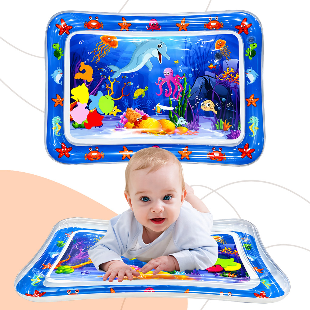 Tapete Água Inflável Atividades Almofada Infantil Bebê Color Azul Unid