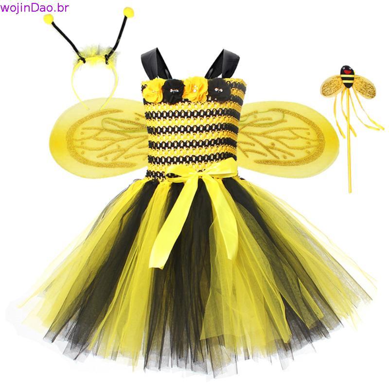 allilivefoua1 Conjunto Fantasia Orelhas Asas Tutu Saia Kit Acessórios Para Meninas Hallowee