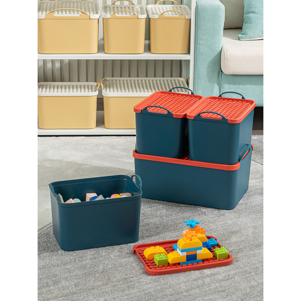 Lego armário de armazenamento bloco de construção caixa de armazenamento organizador de brinquedos do bebê caixa divisór