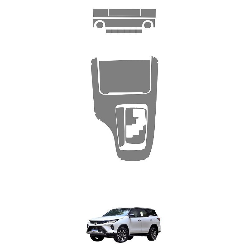 Película PPF Proteção Kit Console Central Ar Toyota SW4 SRX Platinum 2024 2025 Transparente TPU Anti Risco