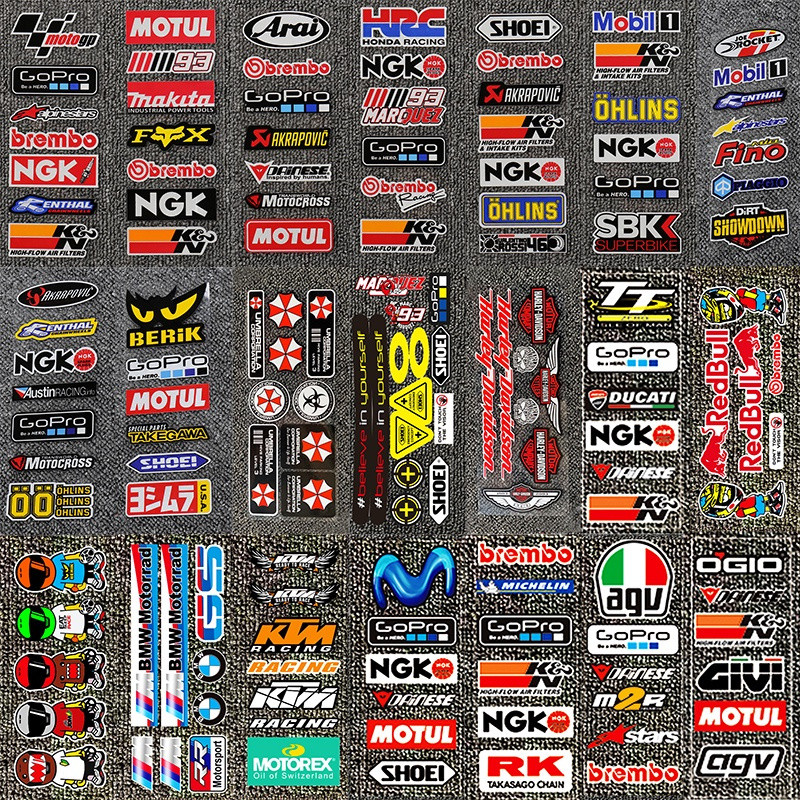 Adesivo Original de Patrocinador de Corrida para Motocicleta, Adesivo para Capacete Moto GP, Logo Original, Adesivo à Pr