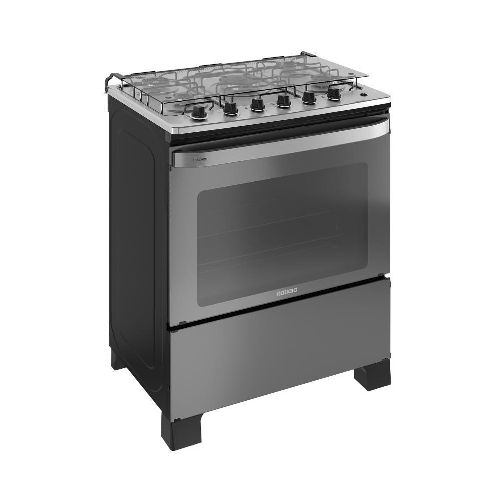 Fogão 5 Bocas a Gás Itatiaia Itachef com Tripla Chama Acendimento Automático e Forno 101L Bivolt