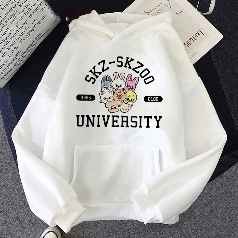 Moletom Canguru Feminino Stray Kids Banda Kpop Skz Skzoo Unissex Premium Blusa de Frio