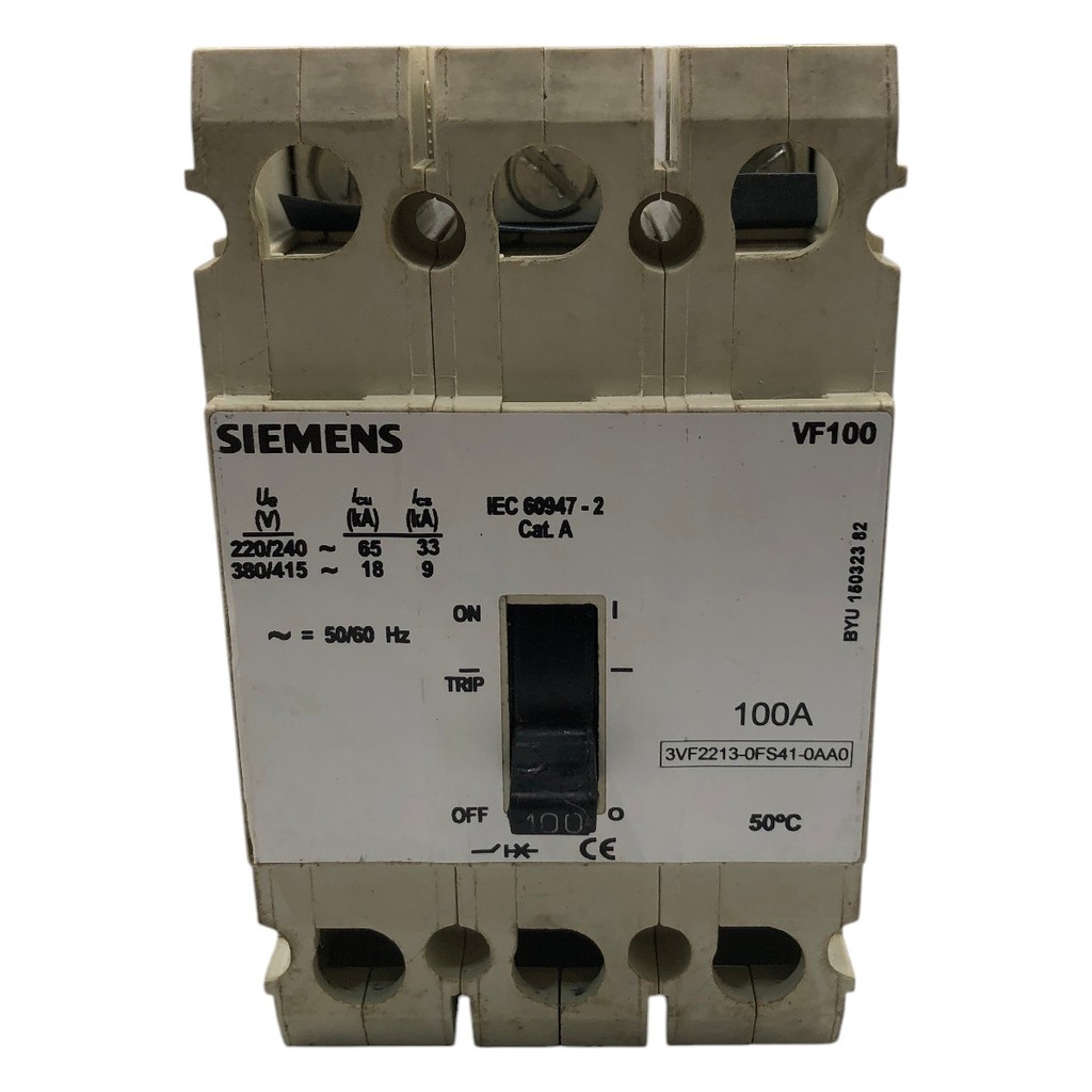 Disjuntor Caixa Moldada Siemens 3VF2213-0FS41-0AA0 100A 415v