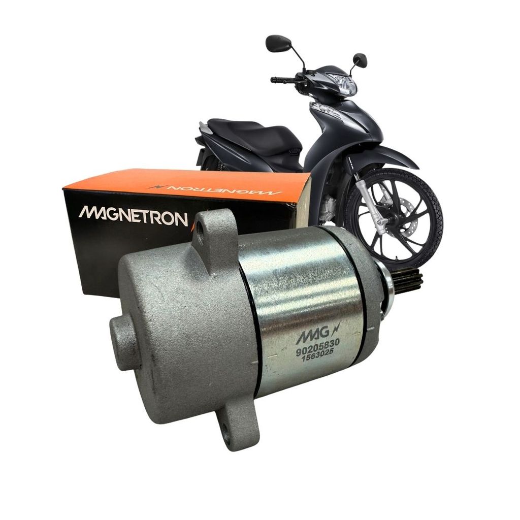 Motor de Arranque Partida 9 Dentes 12v Para Honda Biz 125 Es Ex Cbs 2011 a 2024 Magnetron 90205830