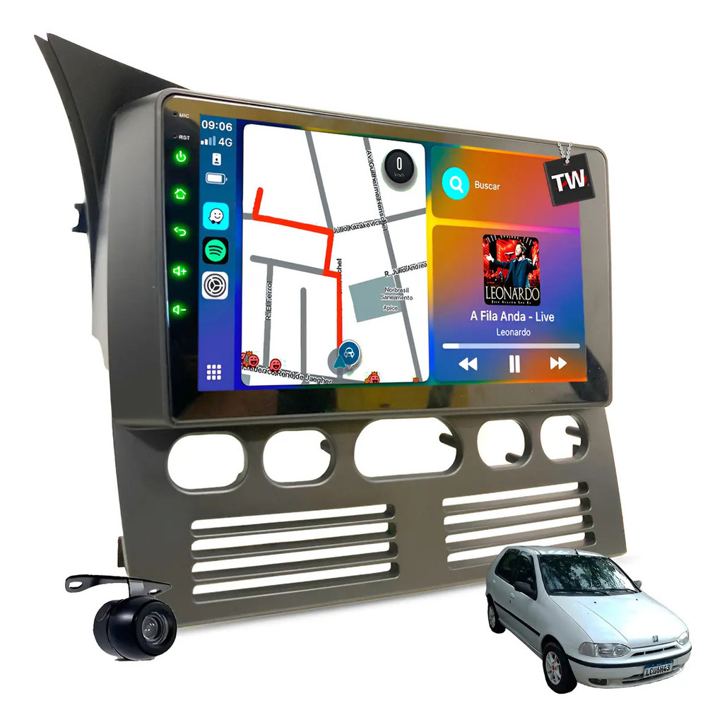 Multimídia Mp10 Bluetooth Gps Palio G1 1996 À 2000 Carplay